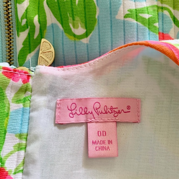 Lilly Pulitzer Cathy Shift Dress Lemonade 00 - Picture 4 of 5
